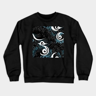 Abstract Swirls and Waves Effect illustration Crewneck Sweatshirt